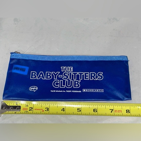 Retro Scholastic The Babysitter’s Club blue plastic zip closure pencil pouch - Picture 2 of 2